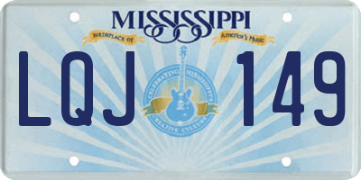 MS license plate LQJ149