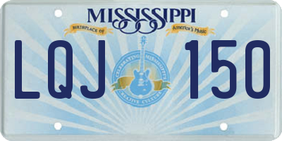 MS license plate LQJ150