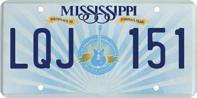 MS license plate LQJ151