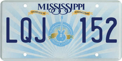 MS license plate LQJ152
