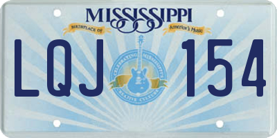 MS license plate LQJ154