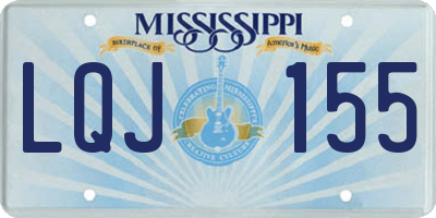 MS license plate LQJ155