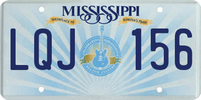MS license plate LQJ156