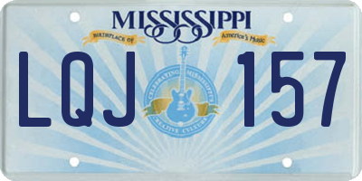 MS license plate LQJ157