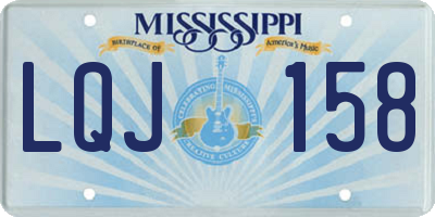 MS license plate LQJ158