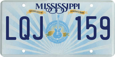 MS license plate LQJ159