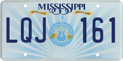 MS license plate LQJ161