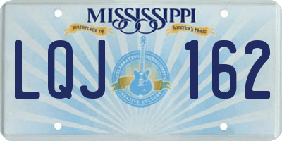 MS license plate LQJ162