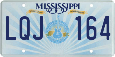 MS license plate LQJ164