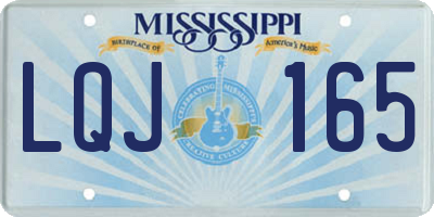 MS license plate LQJ165