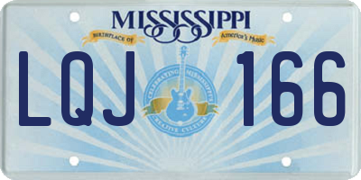 MS license plate LQJ166