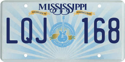MS license plate LQJ168