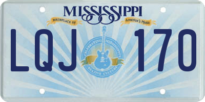 MS license plate LQJ170