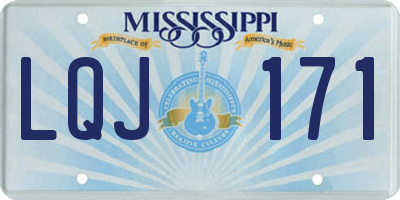 MS license plate LQJ171