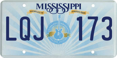 MS license plate LQJ173