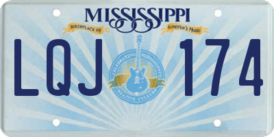 MS license plate LQJ174