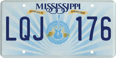 MS license plate LQJ176