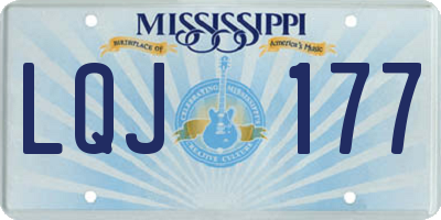 MS license plate LQJ177