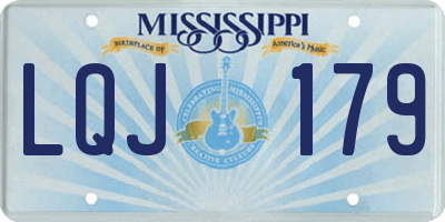 MS license plate LQJ179