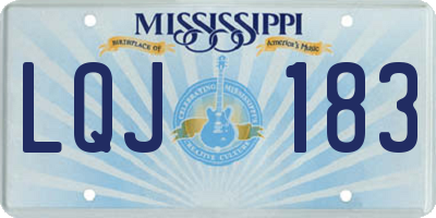 MS license plate LQJ183