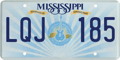 MS license plate LQJ185