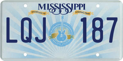 MS license plate LQJ187