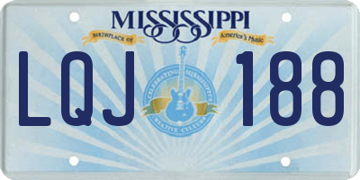 MS license plate LQJ188