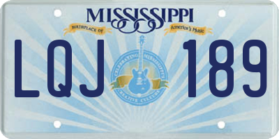 MS license plate LQJ189