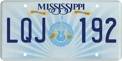 MS license plate LQJ192