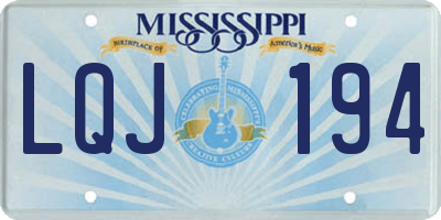 MS license plate LQJ194