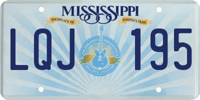 MS license plate LQJ195