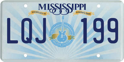 MS license plate LQJ199