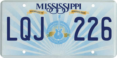 MS license plate LQJ226