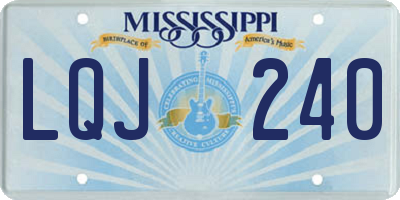 MS license plate LQJ240
