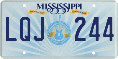 MS license plate LQJ244