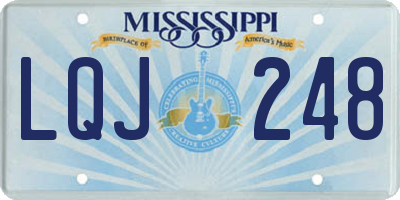 MS license plate LQJ248