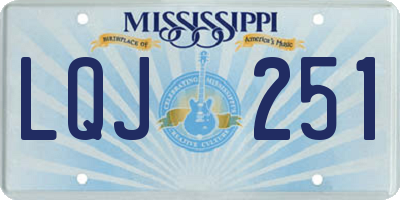 MS license plate LQJ251