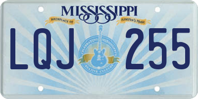 MS license plate LQJ255