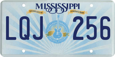 MS license plate LQJ256