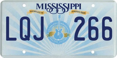 MS license plate LQJ266