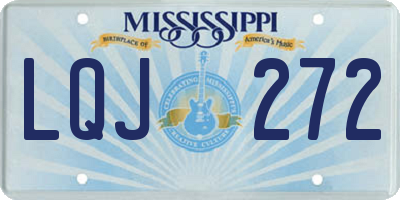 MS license plate LQJ272