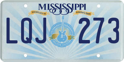 MS license plate LQJ273