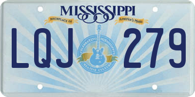 MS license plate LQJ279