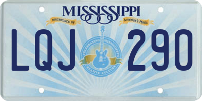 MS license plate LQJ290