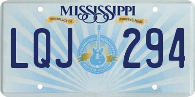 MS license plate LQJ294