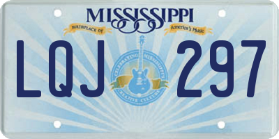 MS license plate LQJ297