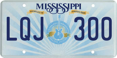 MS license plate LQJ300