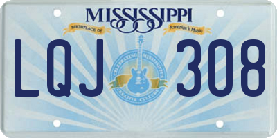 MS license plate LQJ308