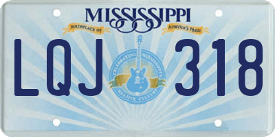 MS license plate LQJ318