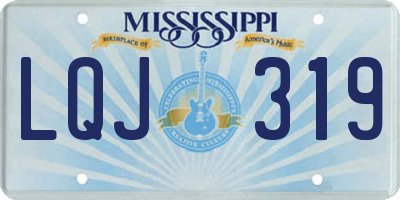 MS license plate LQJ319